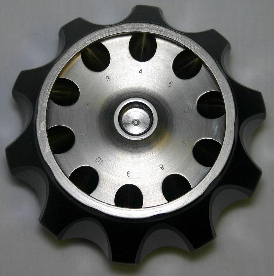 Used BECKMAN ULTRACENTRIFUGE FIXED ANGLE TITANIUM ROTOR, MODEL MLA-130, 10 x 2.0ML