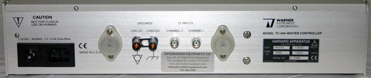 WARNER INSTRUMENT DUAL AUTOMATIC TEMPERATURE CONTROLLER, MODEL TC-344B