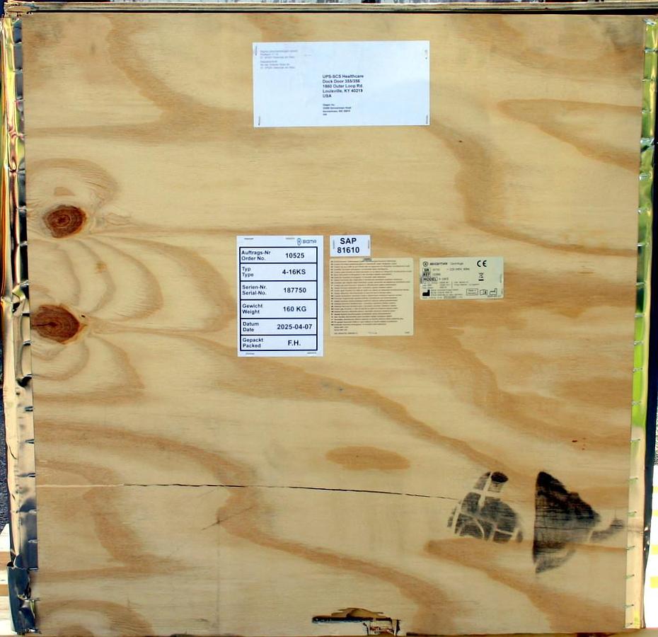 2025 SIGMA QIAGEN REFRIGERATED CENTRIFUGE, MODEL 4-16KS