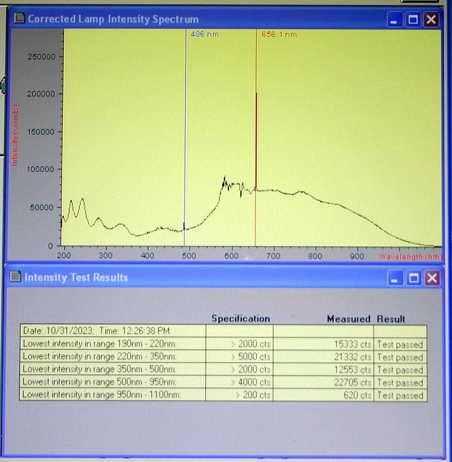 AGILENT / HP 8453 UV-VIS SPECTROPHOTOMETER G1103A WITH SINGLE CELL HOLDER