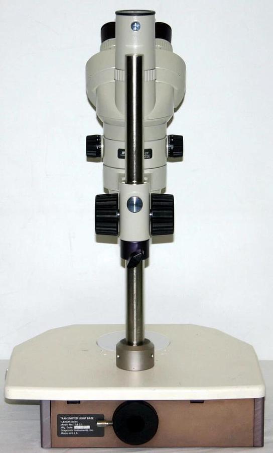 Used NIKON TRINOCULAR STEREOZOOM MICROSCOPE WITH BASE, MODEL SMZ-2T