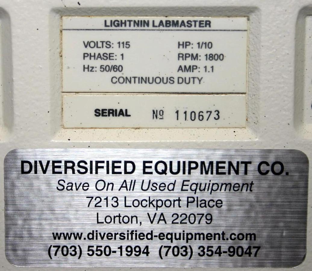 Used LIGHTNIN LABMASTER DIGITAL OVERHEAD MIXER STIRRER, MODEL L1U08 WITH STAND