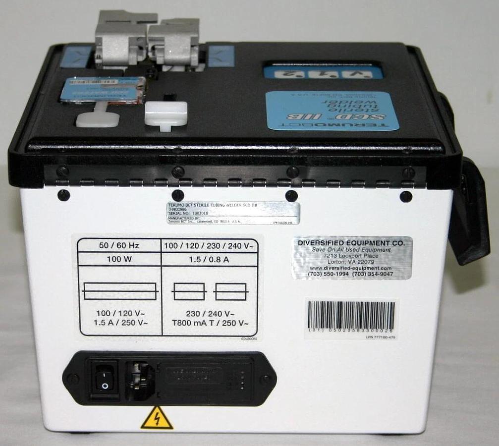 TERUMO BCT STERILE TUBING WELDER, MODEL SCD IIB, MANUFACTURE DATE: 2021