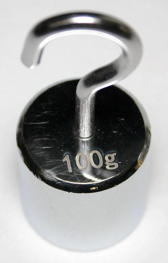 Used PHYSICS WEIGHT SET WITH HOOKS (50G, 100G, (2) 250G & 500G) 10 SETS NEW