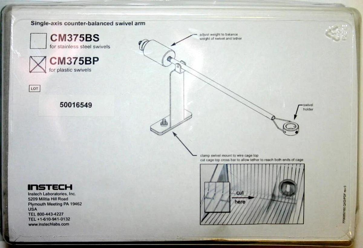 Used INSTECH SINGLE-AXIS COUNTER BALANCED SWIVEL ARM, MODEL CM375BP