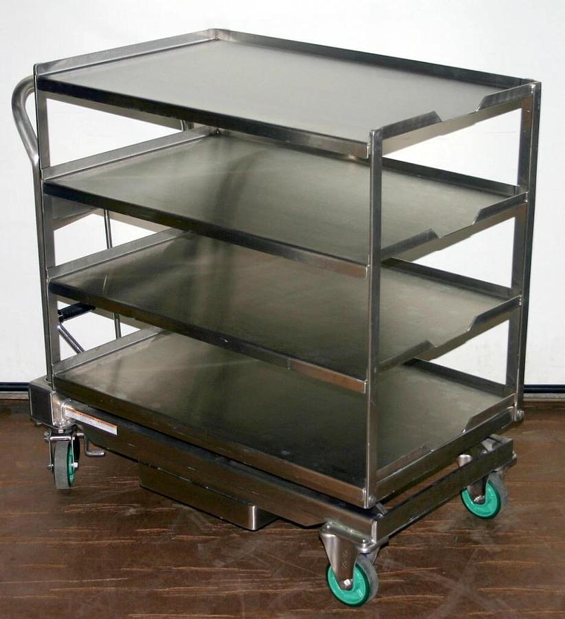 VESTIL STAINLESS STEEL HYDRAULIC SCISSOR LIFT CART, MODEL CART-550-SS