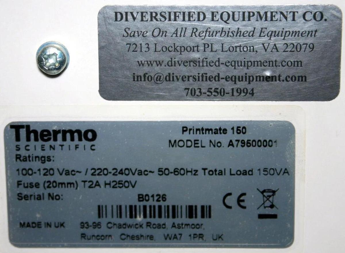 Used THERMO SCIENTIFIC PRINTMATE 150 CASSETTE PRINTER WITH COLLECTION SYSTEM