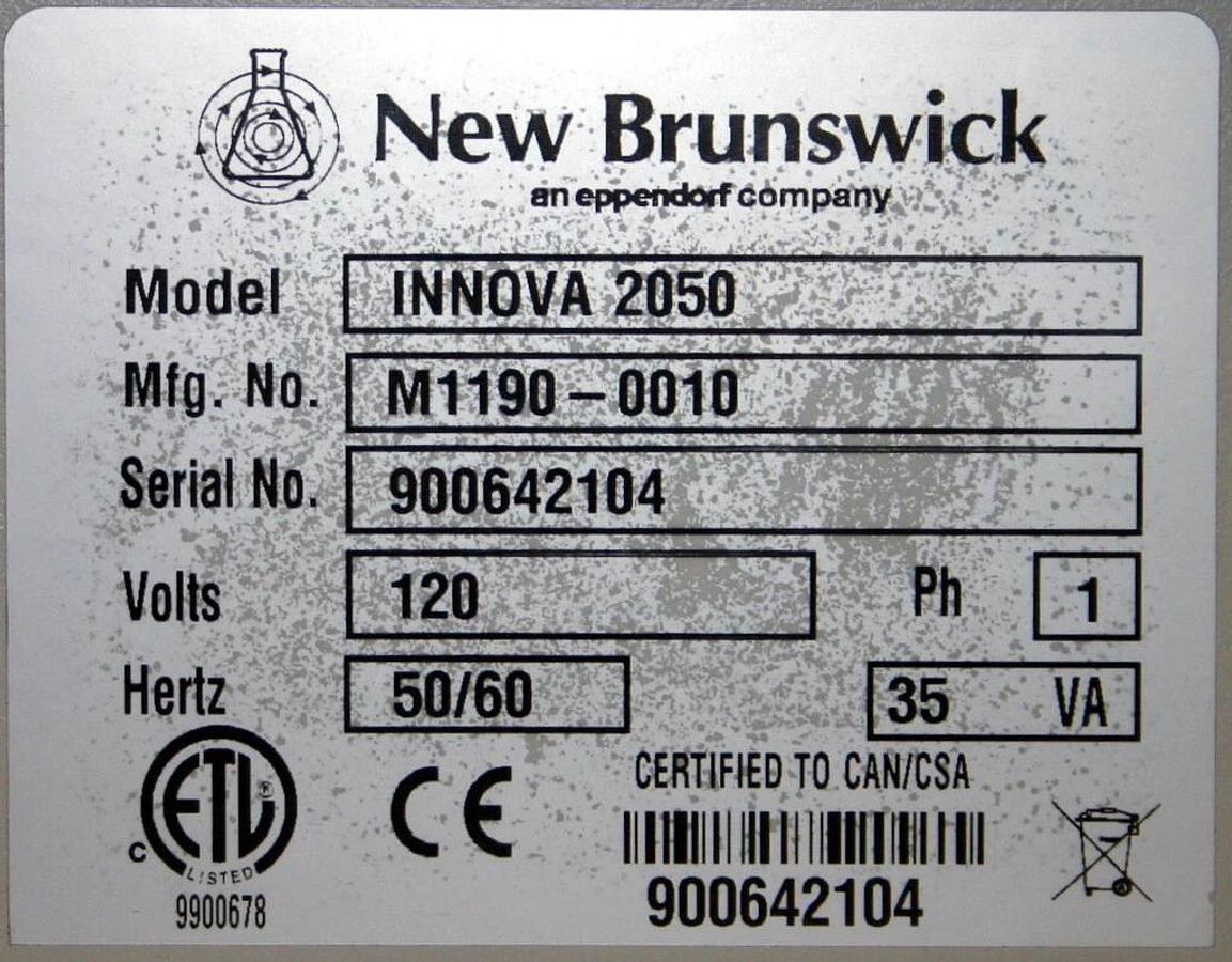 NEW BRUNSWICK EPPENDORF DIGITAL GYROTORY PLATFORM SHAKER, MODEL INNOVA 2050