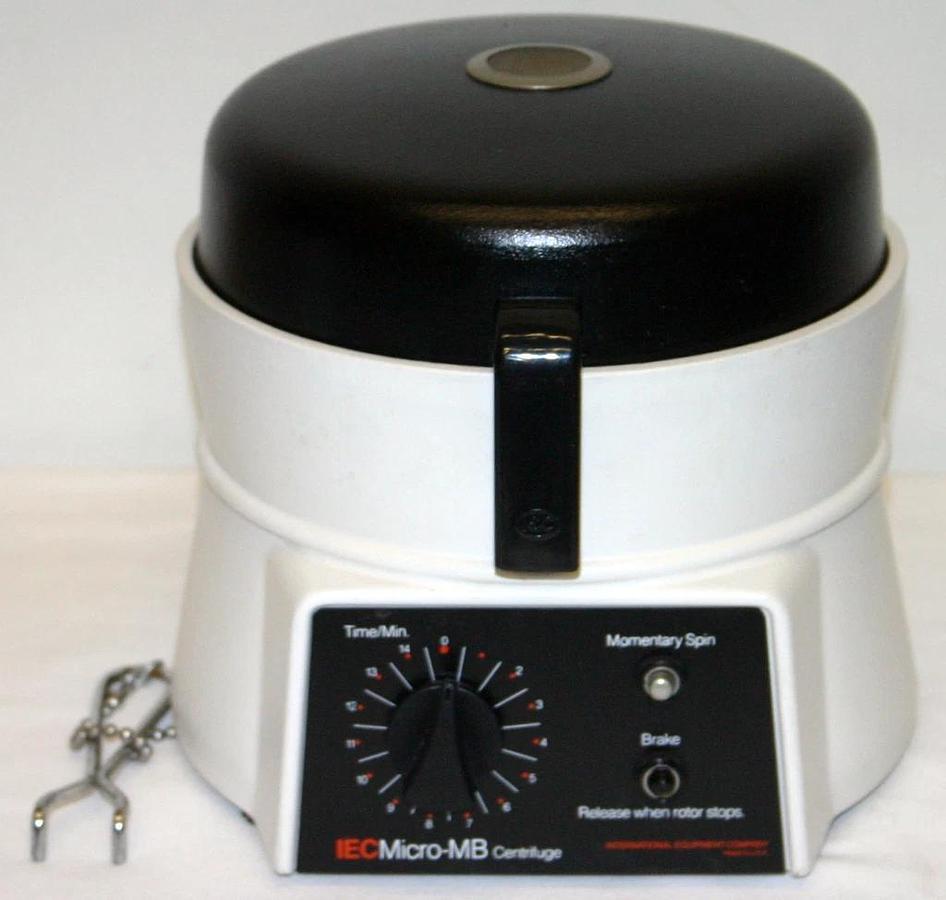 Used IEC CENTRIFUGE, MODEL MICRO MB WITH THERMO MICROTUBE ROTOR, MODEL 837