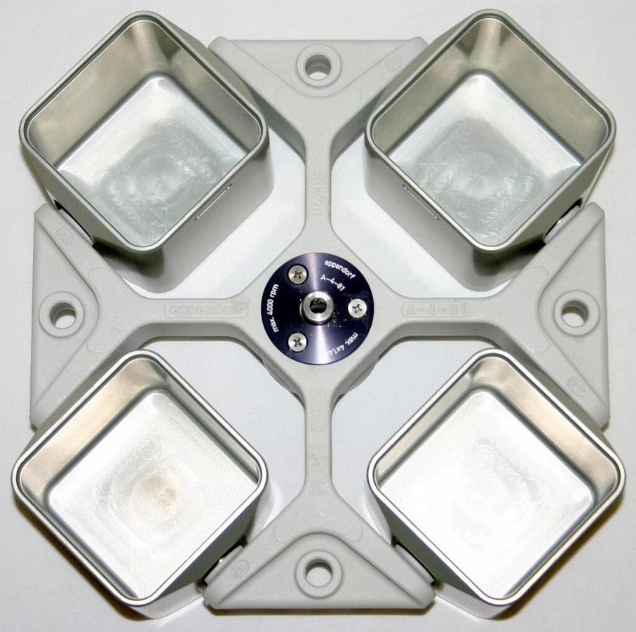 EPPENDORF SWINGING-BUCKET ROTOR, MODEL A-4-81 WITH BUCKETS FOR 5810 / 5810R