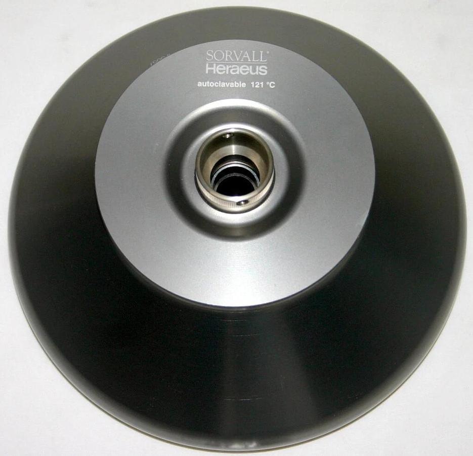 SORVALL HERAEUS FIXED ANGLE ROTOR, MODEL 75003057 WITH 50 ML CONICAL ADAPTER