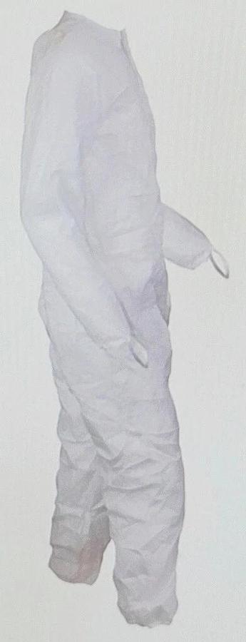 Used KIMBERLY-CLARK KIMTECH A5 STERILE CLEANROOM COVERALLS, L 88802, X-L 88803, PPE