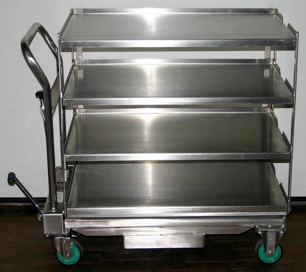 VESTIL STAINLESS STEEL HYDRAULIC SCISSOR LIFT CART, MODEL CART-550-SS