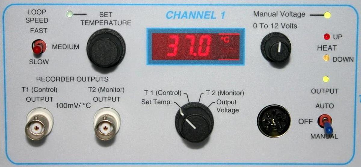 WARNER INSTRUMENT DUAL AUTOMATIC TEMPERATURE CONTROLLER, MODEL TC-344B