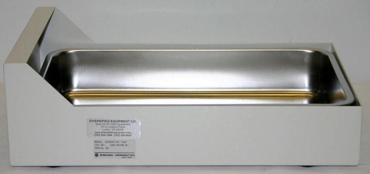 Used SHIMADZU HPLC RESERVOIR TRAY, MODEL 228-34736-91