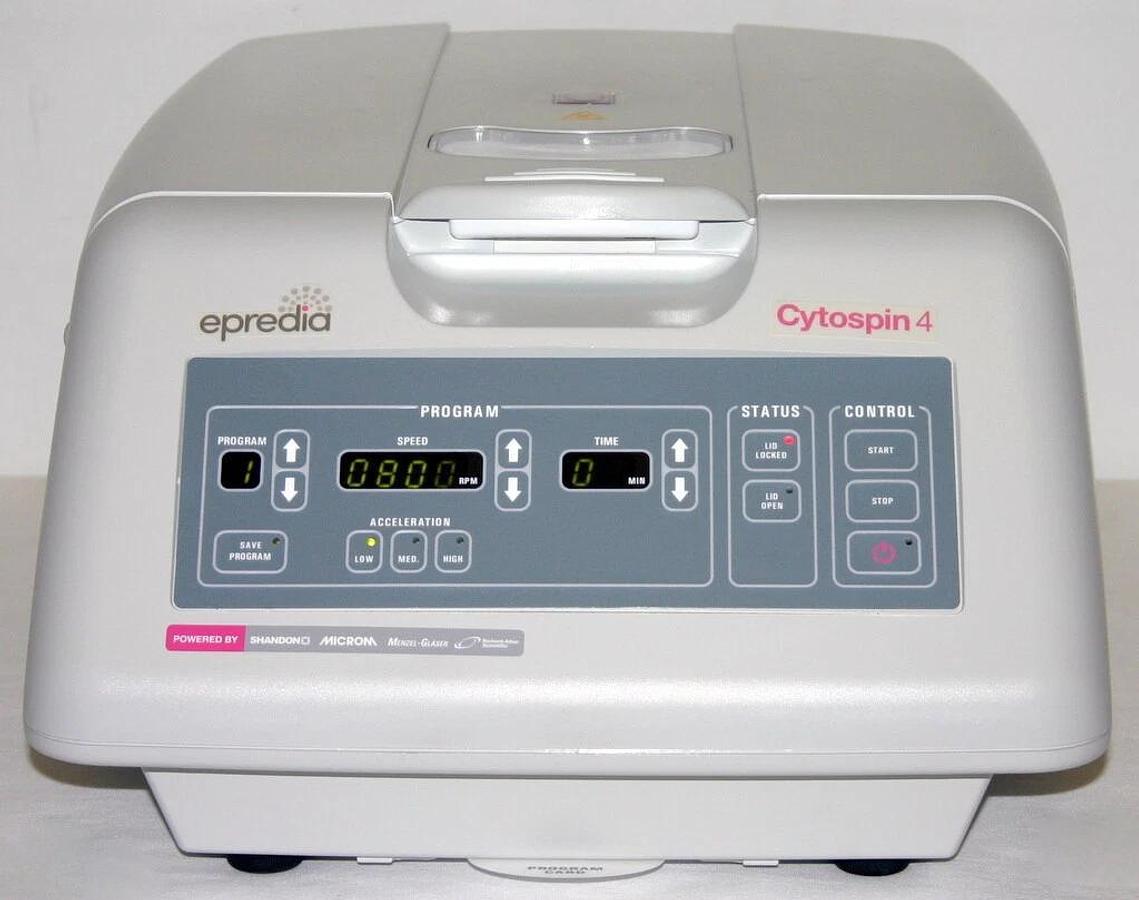 EPREDIA THERMO SHANDON CYTOCENTRIFUGE, MODEL CYTOSPIN 4 WITH ROTOR & 6 CLIPS