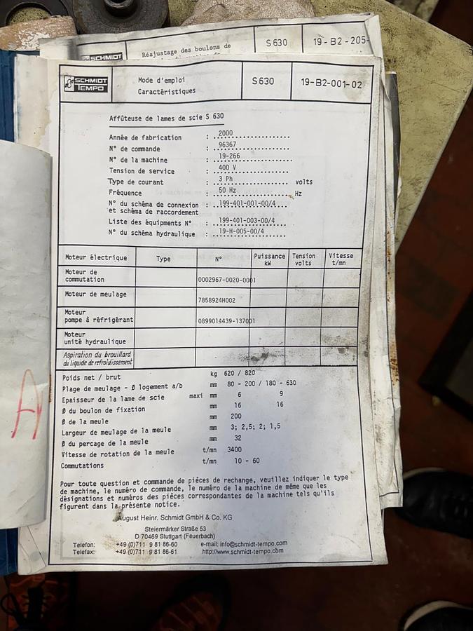 Used SCHMIDT TEMPO S630