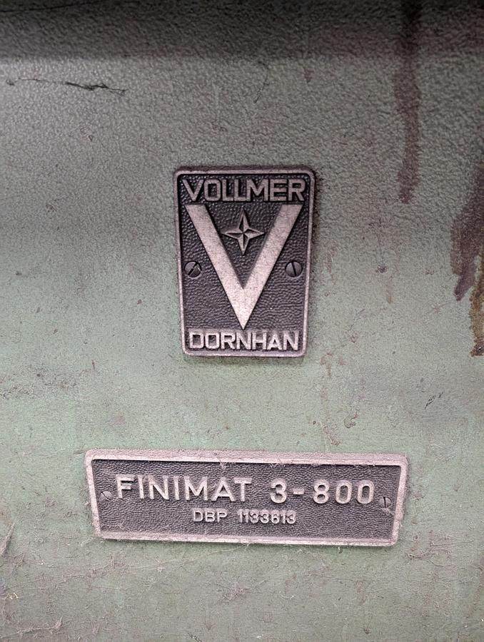 Used Vollmer Finimat 3-800