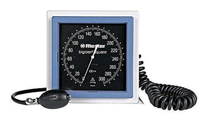 Riester big ben square Aneroid Blutdruckmessgerät Tischmodell mit Klettenmanschette