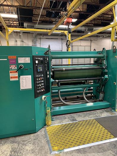 Used 62" DUSENBERY 740 DUPLEX SLITTER REWINDER 24" DIAMETER REWIND