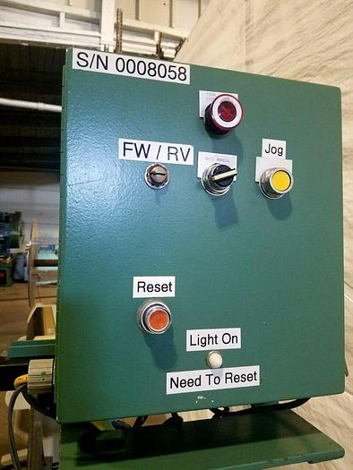 Used Motorized Stock Reel with paper Inter-leaf Material Feed Press Side Stamping