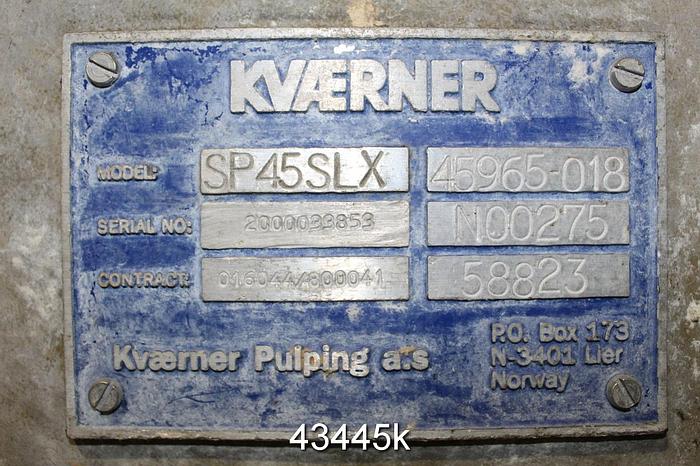 Used Kvaerner SP45SLX Screw Press #43445