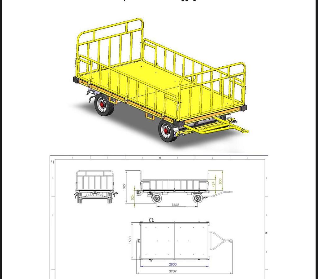2026 ABG - AirBusiness GSE Baggage trolley open