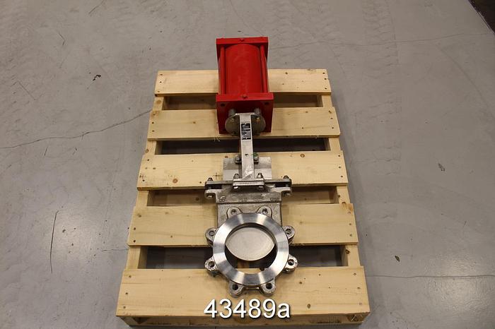 Used Flow Control Components 84B 6" Air Operated Knife Gate Valve #43489