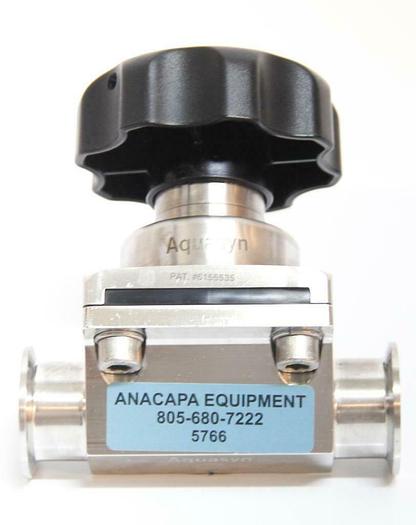 Used Aquasyn 023BFJ-C 1.5"BWF Stainless Steel 316LSS Diaphragm Two-Way Valve (5766) g