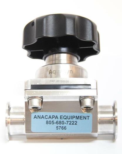 Used Aquasyn 023BFJ-C 1.5&#034;BWF Stainless Steel 316LSS Diaphragm Two-Way Valve (5766) g