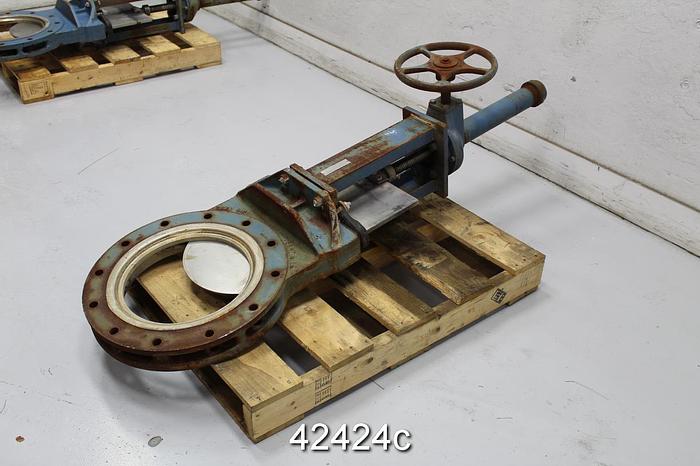 Used Dezurik 14" Hand Operated Knife Gate Valve #42424