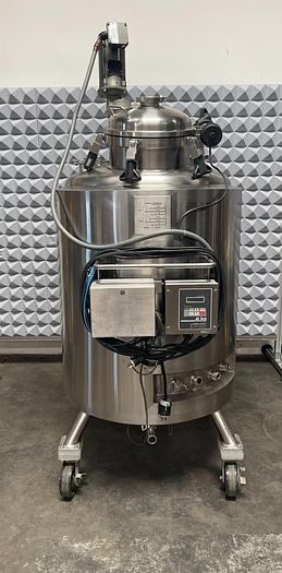 Used 500L Stainless Steel Jacketed Reactor w/Agitator 45 PSI Internal 154 PSI Jacket
