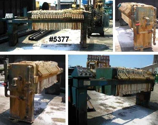 Used 9 CU. FT. JWI FILTER PRESS – 630 MM – NON-GASKETED