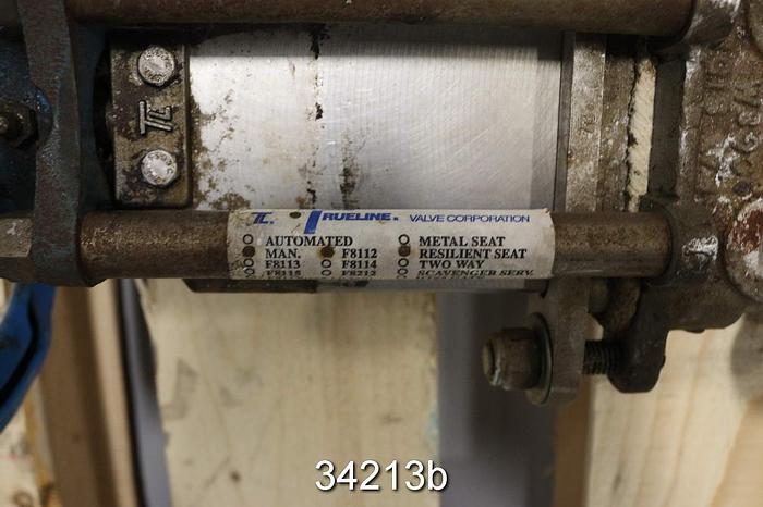 Used Trueline 4" Hand Operated Knife Gate Valve #34213