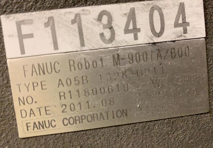 Used FANUC M900iA/600 6 AXIS CNC ROBOT WITH R30iA CONTROLLER 600KG X 2832mm REACH