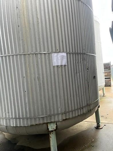 Used 7,000 Gallon Vertical Stainless Steel Single Wall InsultatedTank