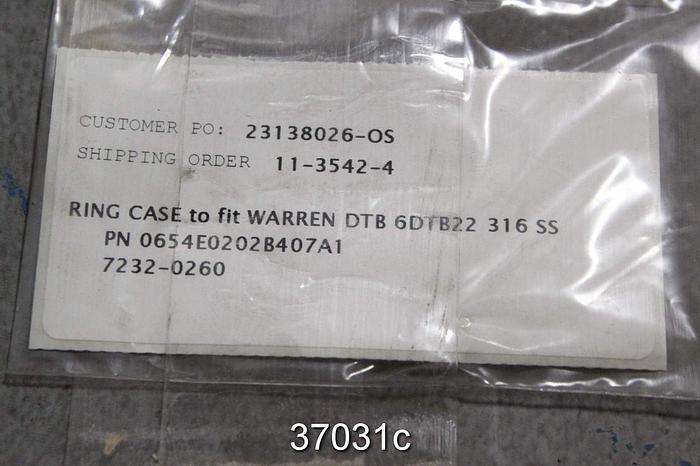 Unused Warren DTB Pump Case Rings, 654E0202 #37031