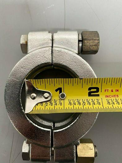Used Lot of 2 - Tri-Clover Stainless Steel 2.5" OD Bolted High Pressure Clamp