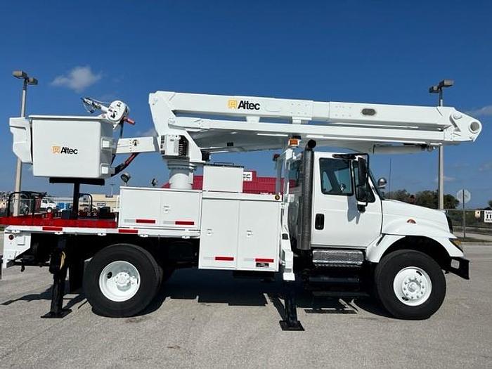 Used 2007 INTERNATIONAL 7400 65FT FLATBED BUCKET TRUCK W/ MATERIAL HANDLER
