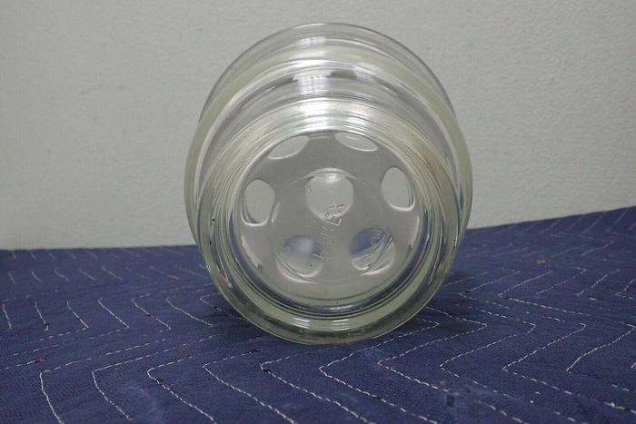 Used Pyrex 8 Inch Diameter Glass Desiccator with Lid and Coors Ceramic Plate