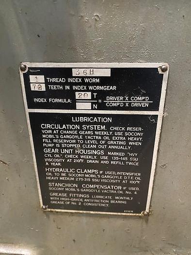 Used Gould & Eberhardt Gear Hobber Model 36H