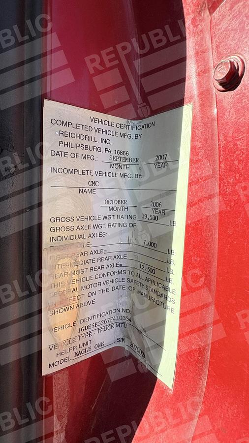 Used 2007 Reich Drill GMC TC5E044