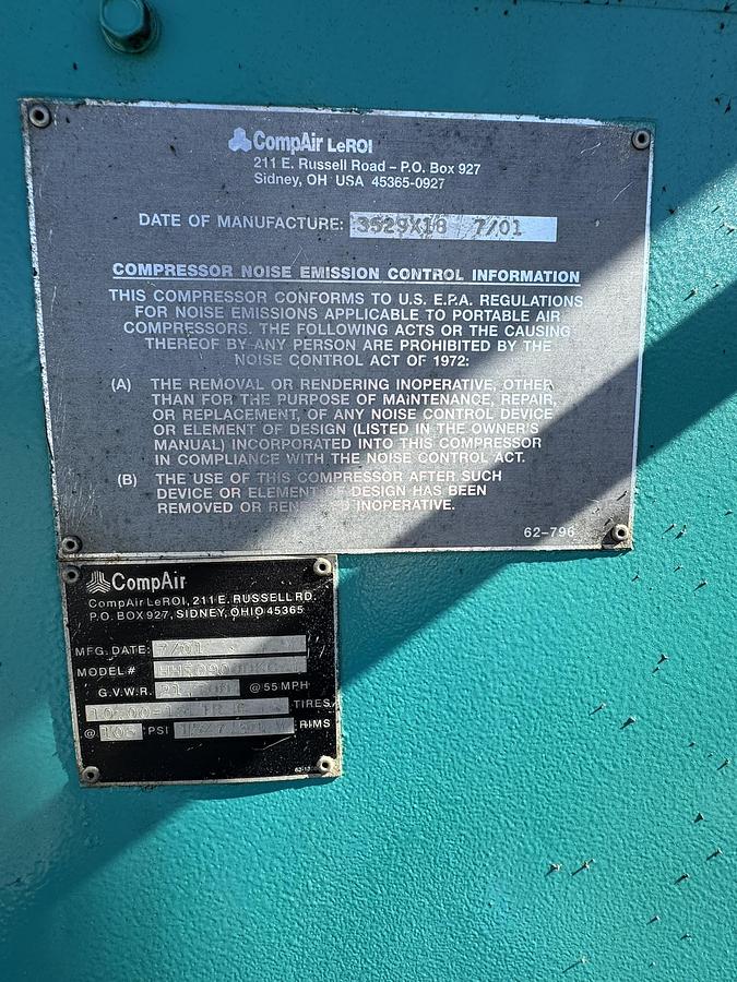 Used 2001 Comp-Air LeROI A219-229-3