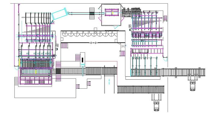 Gebruikt REX - KALLFASS  high speed planing and cutting line