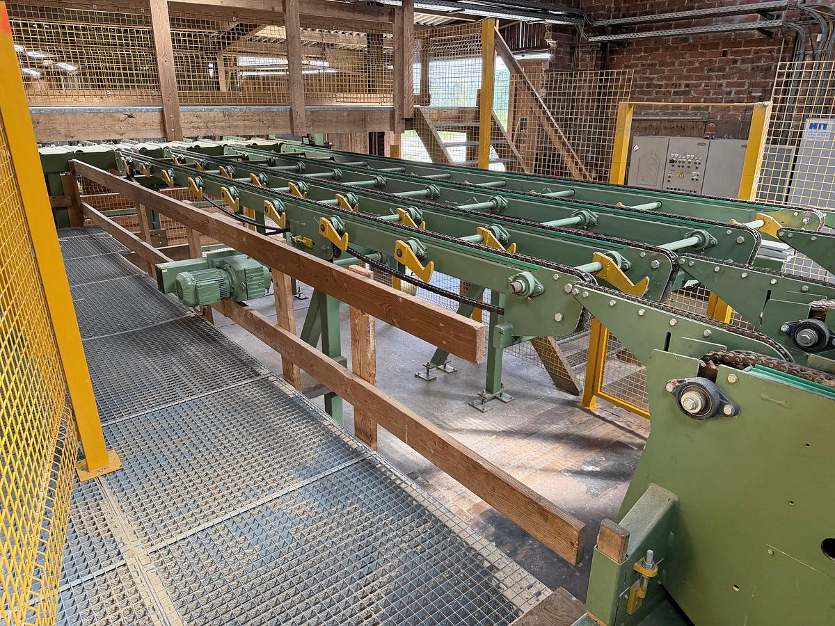 Gebruikt HIT edging line + BONGIANNI multi-ripsaw