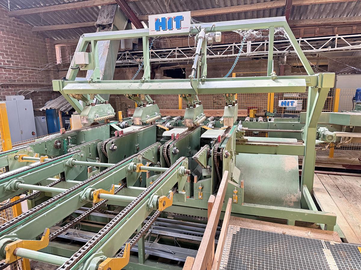 Gebruikt HIT edging line + BONGIANNI multi-ripsaw