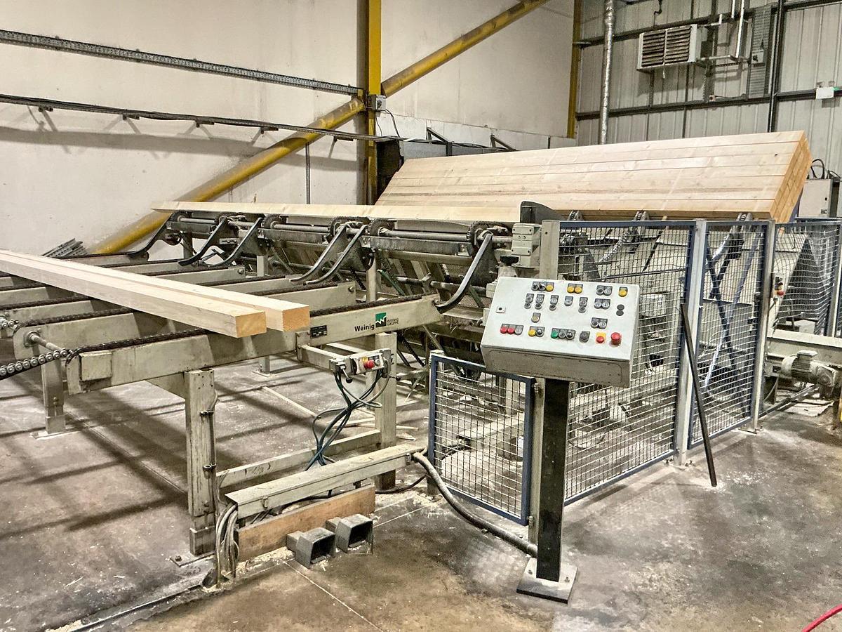 Gebruikt WEINIG planing line Powermat 2400 with bundling and stacking