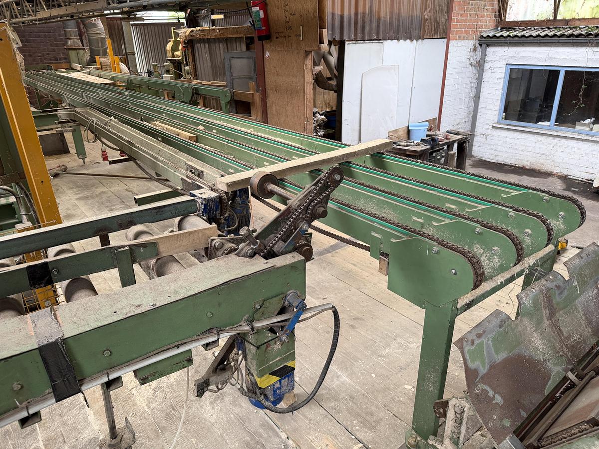 Gebruikt HIT edging line + BONGIANNI multi-ripsaw