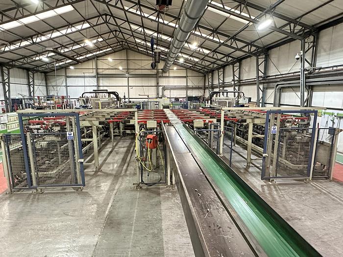 Gebruikt WEINIG  planing line Hydromat 22BL with bundling and stacking