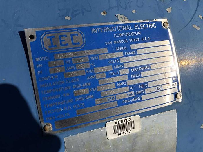 Used IEC 670kW Generator End